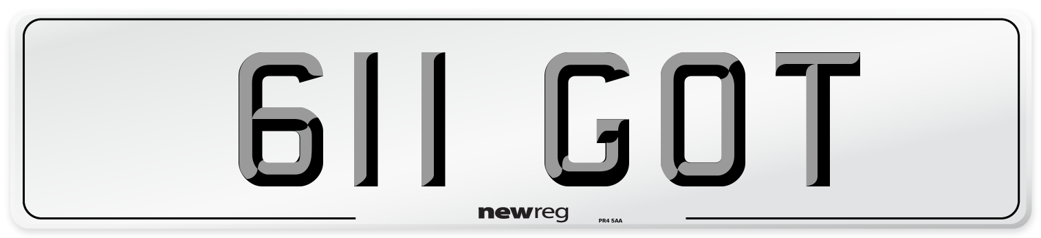 611 GOT Number Plate from New Reg